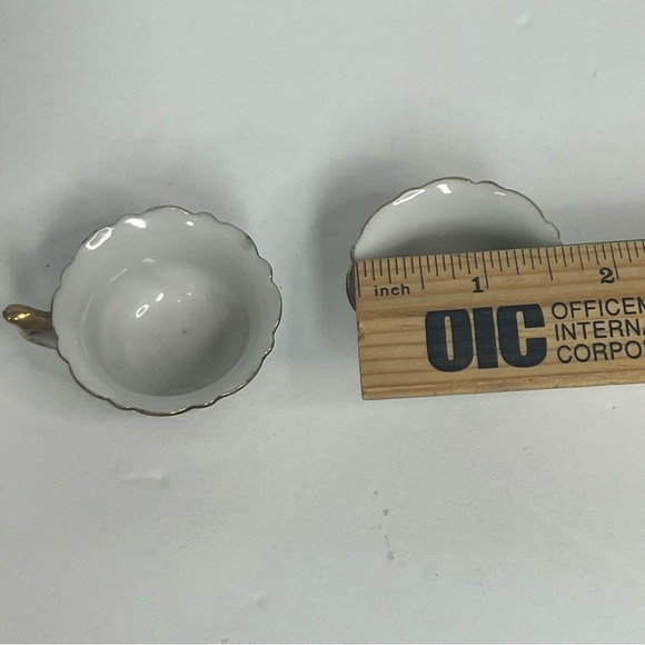 miniature japanese dragonware moriage teacups set of 2 demitasse 3d post-1921 - Picture 2 of 11